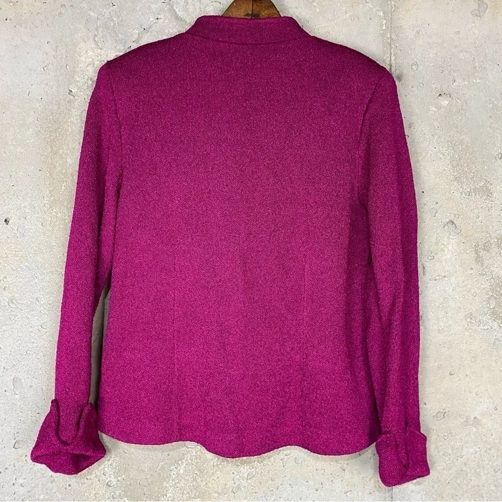 Vintage Brenda French fuschia pink boxy knit blazer small medium